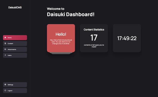 DaisukiCMS home page